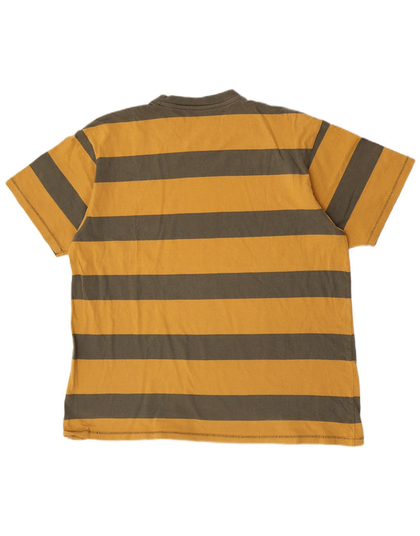 Levi's Mens T-Shirt Top Large Yellow Striped