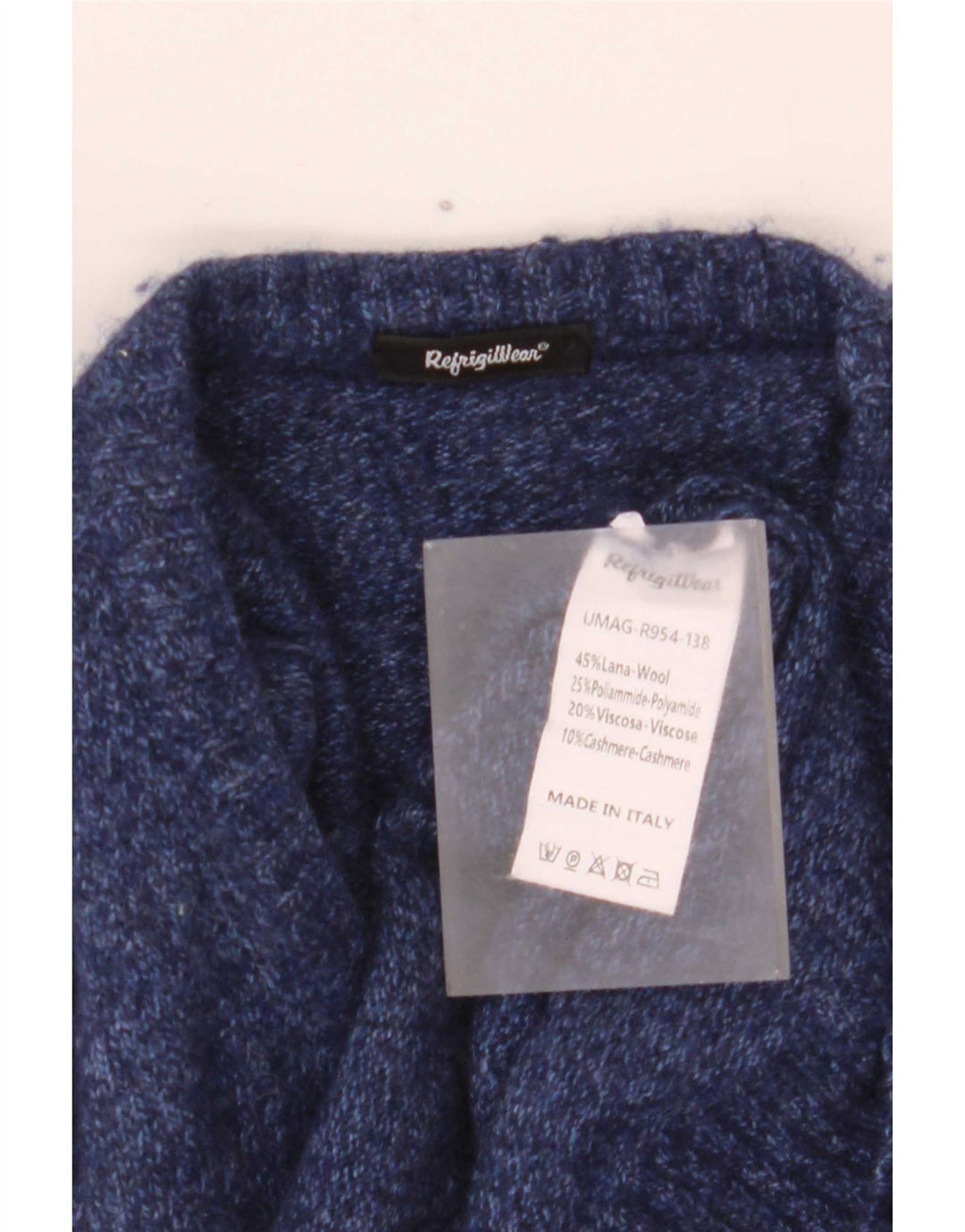 Ανδρικό πουλόβερ Refrigiwear Crew Neck Jumper Medium Navy Blue Wool