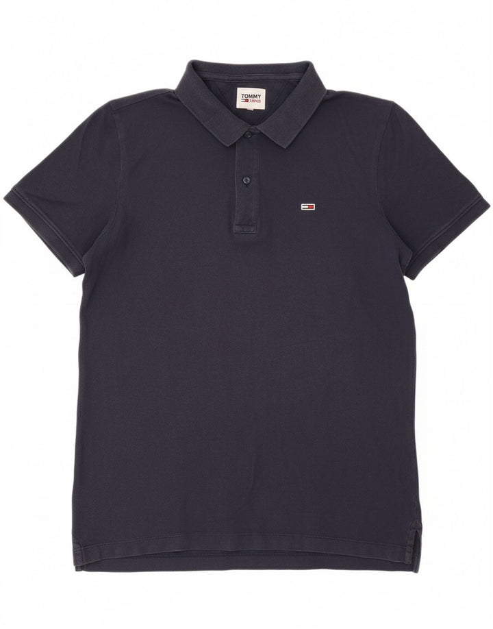 TOMMY HILFIGER Mens Polo Shirt Medium Navy Blue Vintage Tommy Hilfiger and Second-Hand Tommy Hilfiger from Messina Hembry 