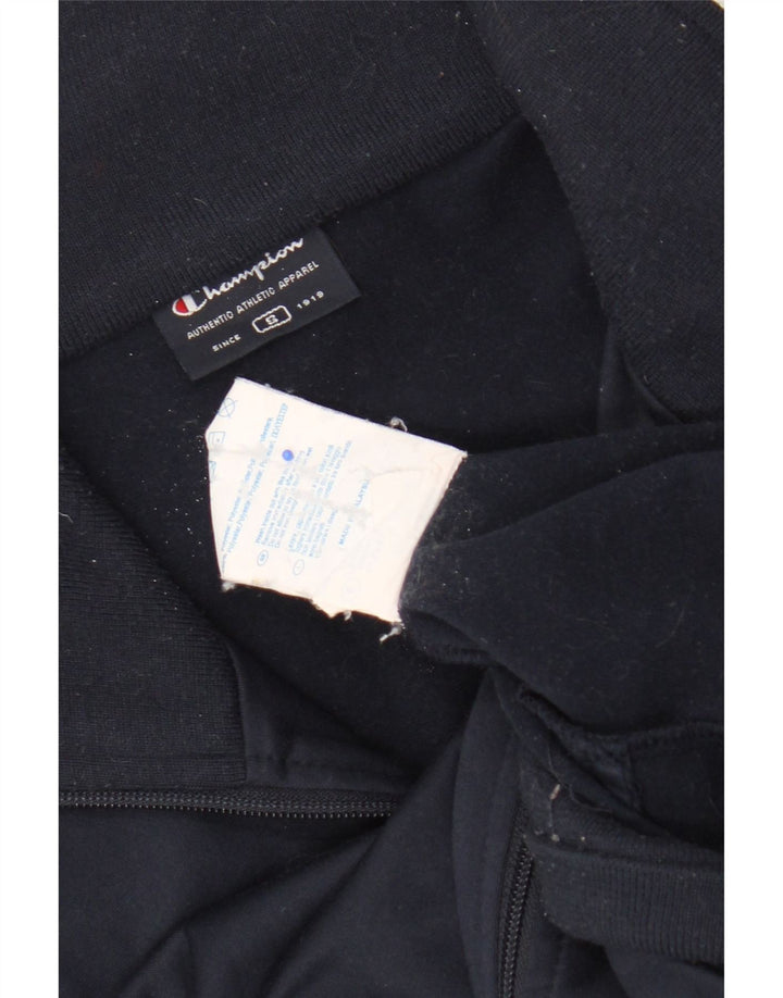 Champion Mens Tracksuit Top Jacket Small Navy Blue Colourblock Polyester