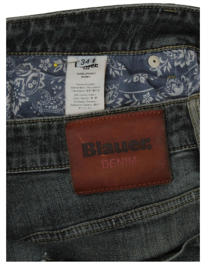 Blauer Mens Slim Jeans W34 L34 Blue Cotton