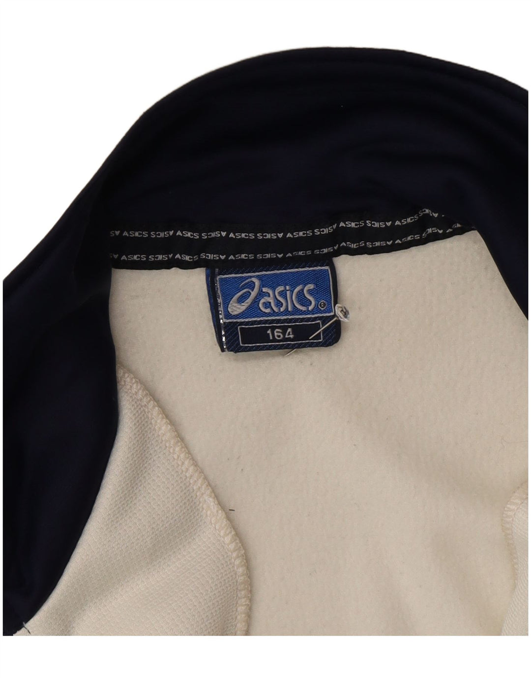 Asics Boys Tracksuit Top Jacket 13-14 Years White Colourblock