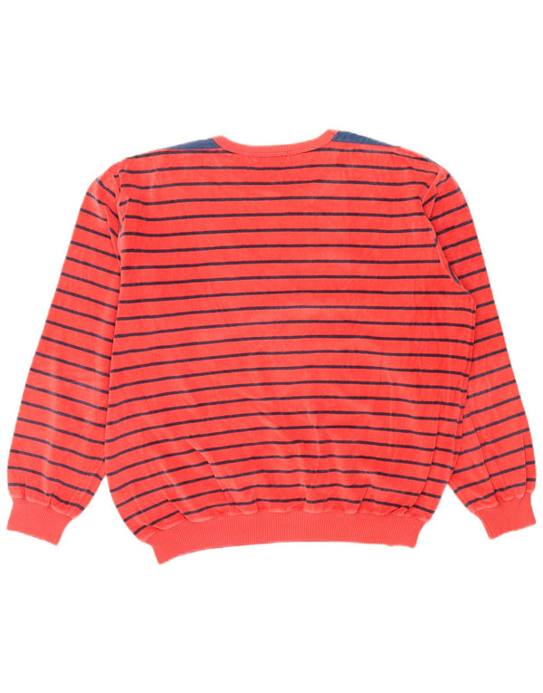 Sportful Mens Boat Neck Jumper Sweater IT 54 XL Red Striped