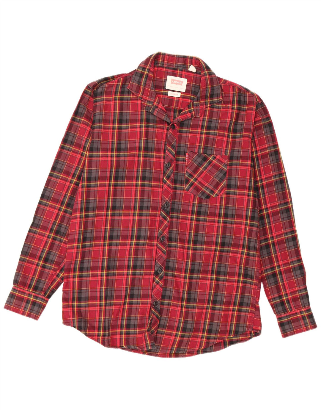 Camicia Levi's da uomo slim fit in flanella XL a quadri rossi
