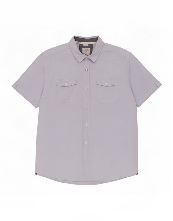 Camicia a maniche corte da uomo S.Oliver XL in cotone a quadretti blu