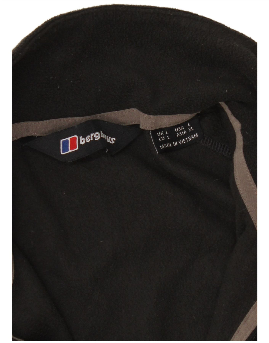 Berghaus Мужской флисовый джемпер с воротником на молнии, большой серый полиэстер