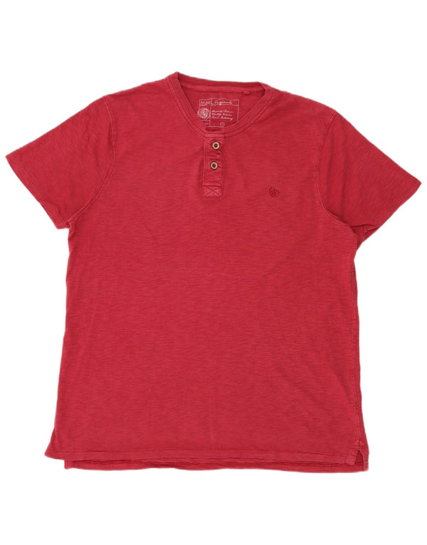 Fat Face T-Shirt Homme Haut Large Rouge Coton