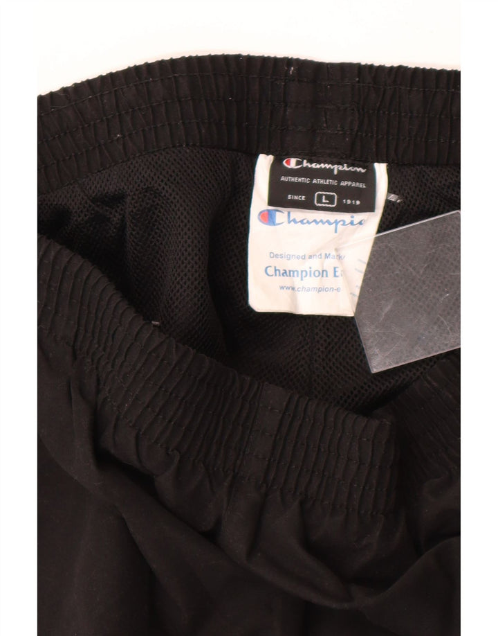CHAMPION Mens Tracksuit Trousers Large  Black Polyester