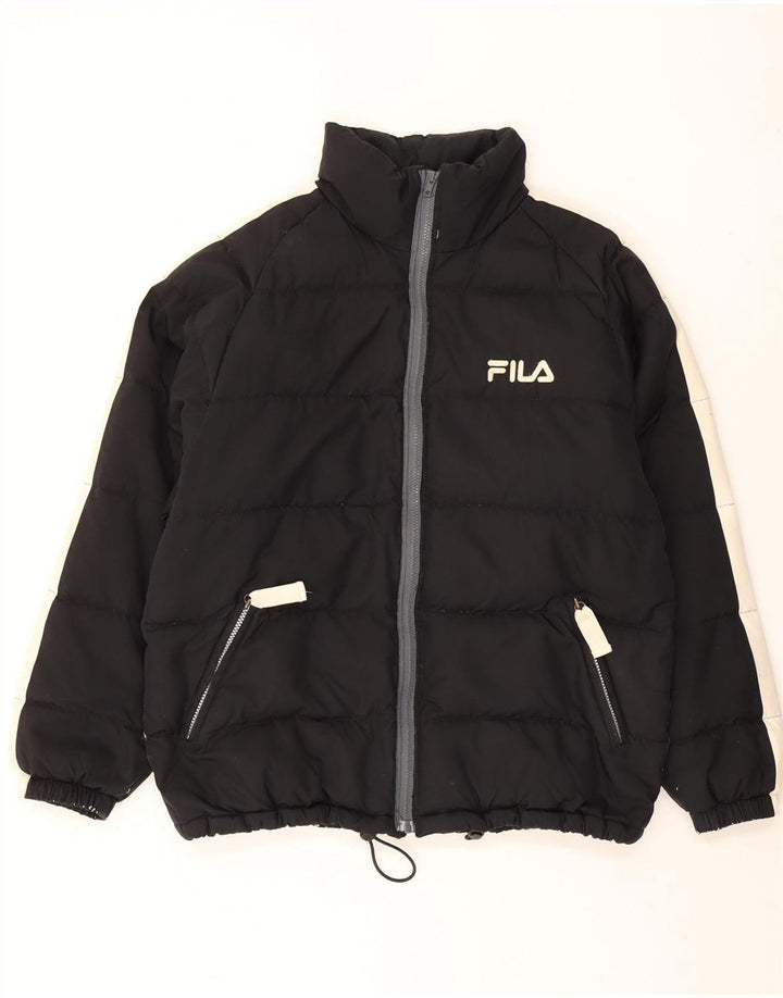 Fila Mens Padded Jacket IT 50 Large Black Colourblock Polyester