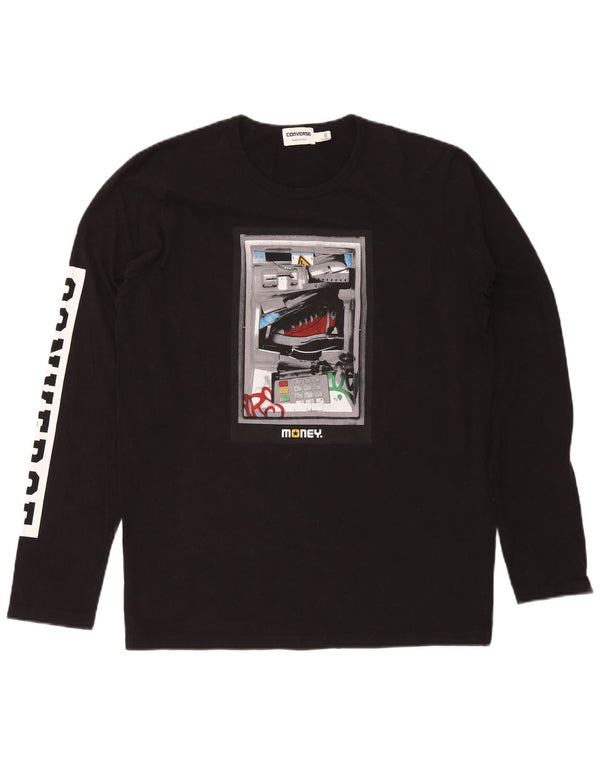 Converse Herren Graphic Top Langarm 2XL Schwarz Baumwolle