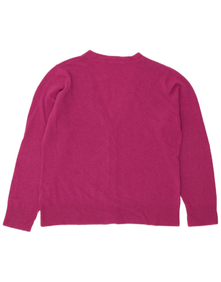 Marks & Spencer Womens Cardigan Sweater UK 14 Large Pink Wool