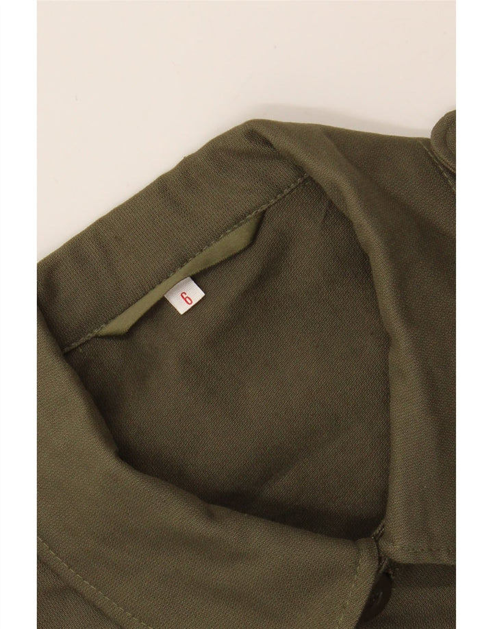 VINTAGE Mens Overshirt Military Shirt Medium Khaki Vintage Vintage and Second-Hand Vintage from Messina Hembry 
