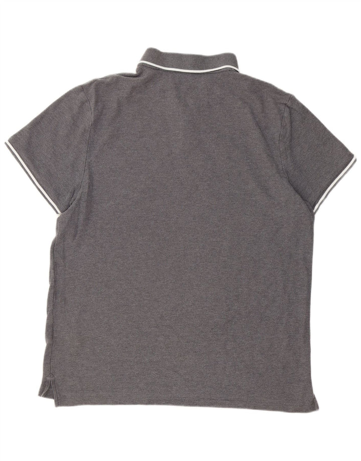 NIKE Mens Polo Shirt XL Grey Cotton