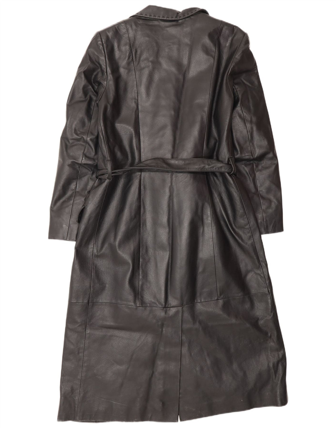 Conbipel Womens Leather Coat IT 44 Medium Black Leather