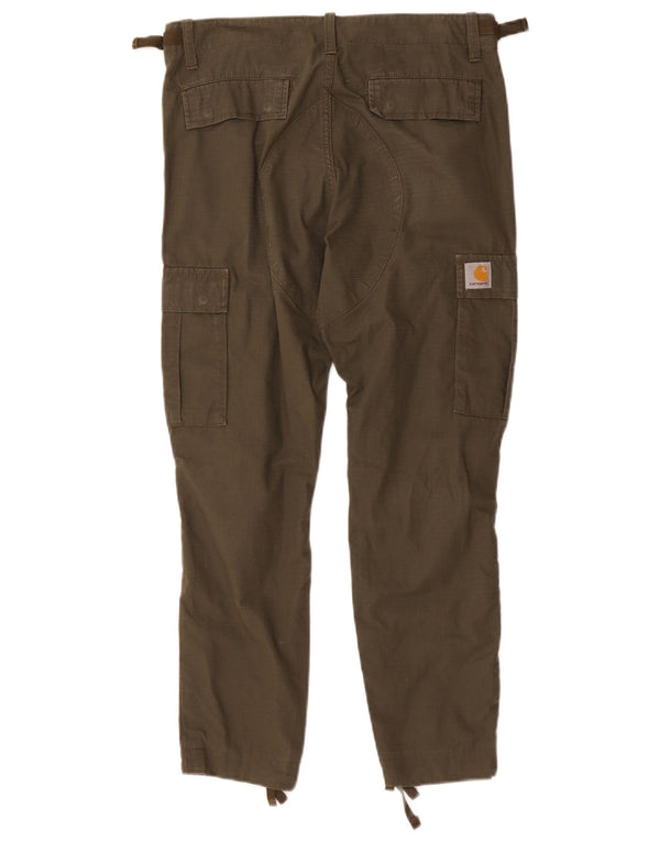 Carhartt Damen Slim Cargohose W29 L26 Khaki Baumwolle