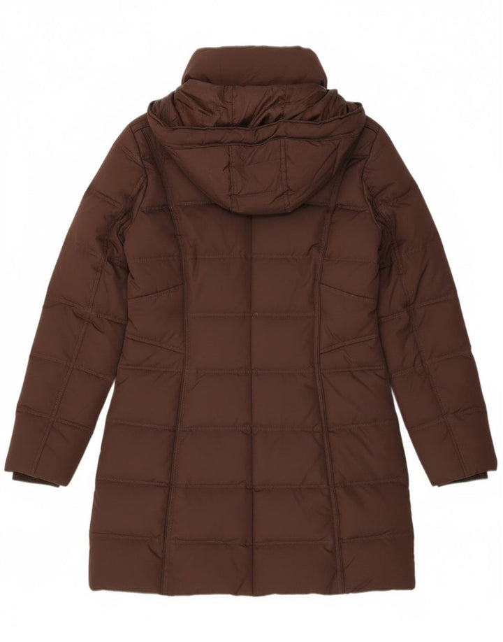 EDC Womens Hooded Padded Coat UK 14 Medium Brown Polyester