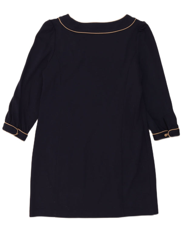 Abito a trapezio da donna con maniche a 3/4 UK 14 Grande poliestere blu navy
