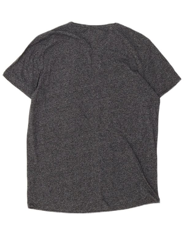 Tommy Hilfiger Herren Slim Fit T-Shirt Top Large Grau meliert