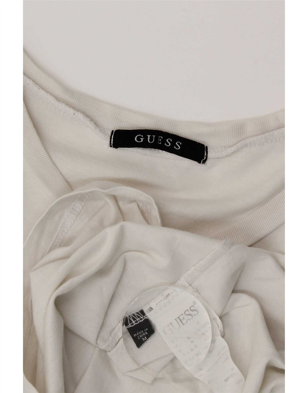 Camiseta Guess Hombre Top Medium Blanco Algodón