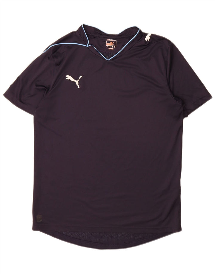 Puma Mens T-Shirt Top Medium Navy Blue Polyester