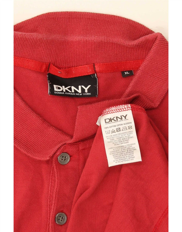 Dkny Herren Poloshirt XL Rot Baumwolle