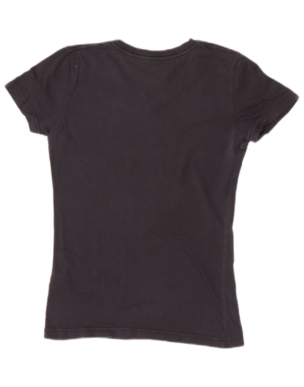 Maglietta Nike da donna slim fit, taglia UK 10, piccola, in cotone nero