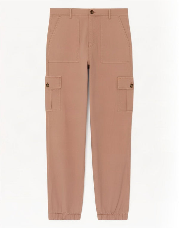 Marks & Spencer Pantaloni cargo cu talie înaltă pentru femei UK 10 Small W28 L29 Roz
