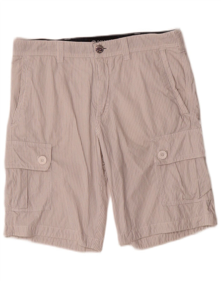 Colmar Mens Cargo Shorts IT 48 Medium W32 Grey Pinstripe Cotton