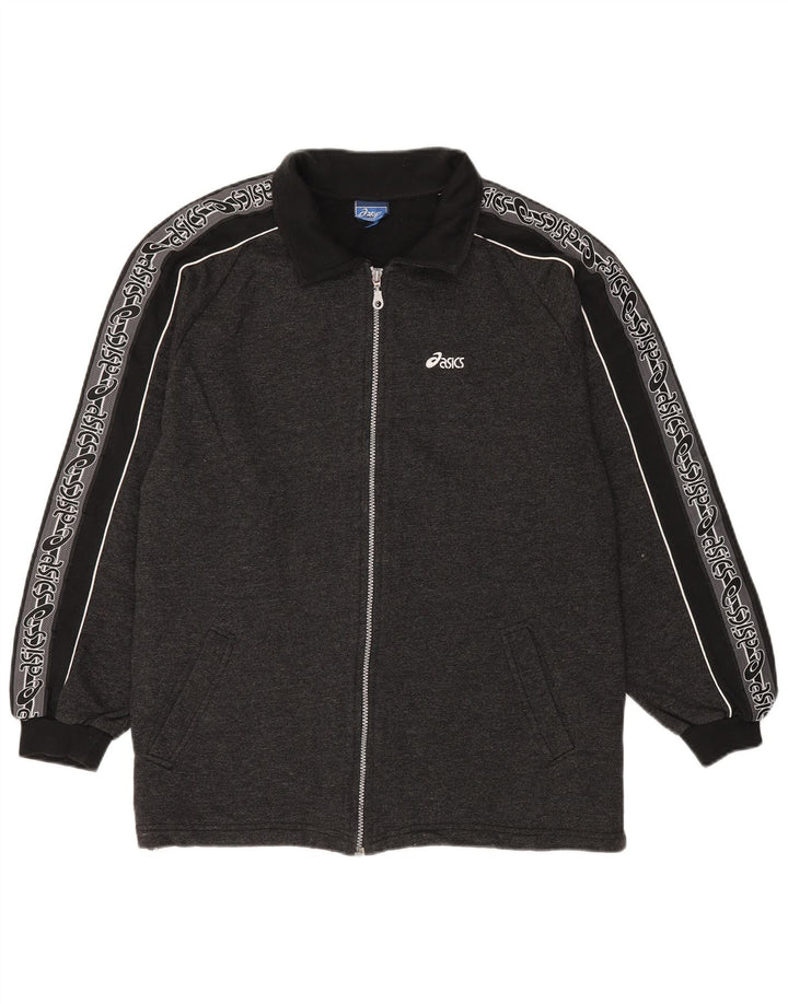 Giacca da ginnastica grafica ASICS da uomo XL grigia