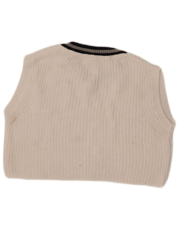 Urban Outfitters Womens Crop Graphic Vest Tank Top UK 10 Small White