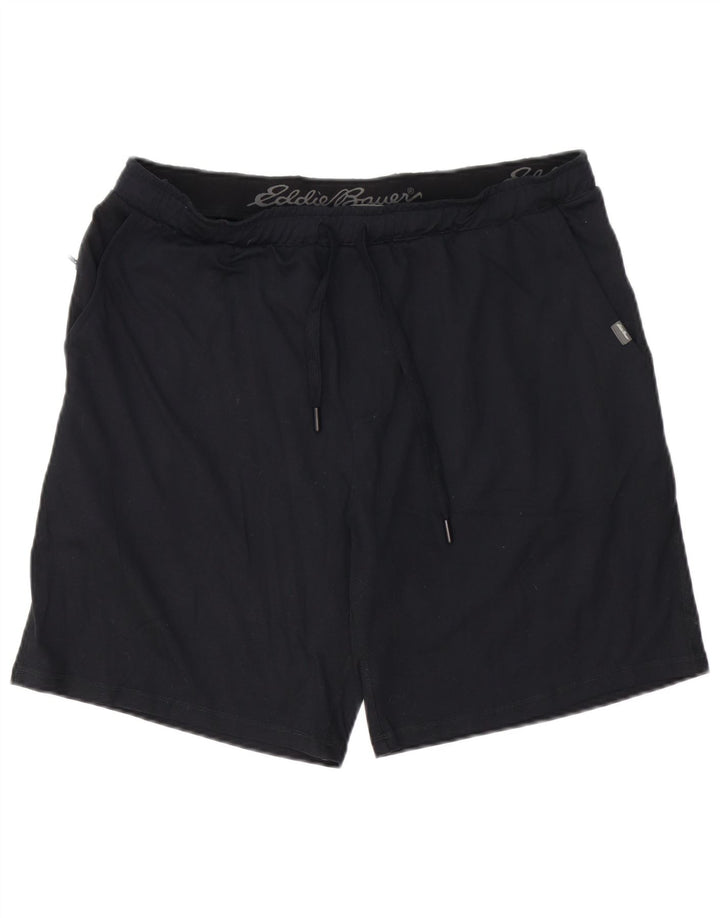 EDDIE BAUER Mens Sport Shorts Large Black Polyester