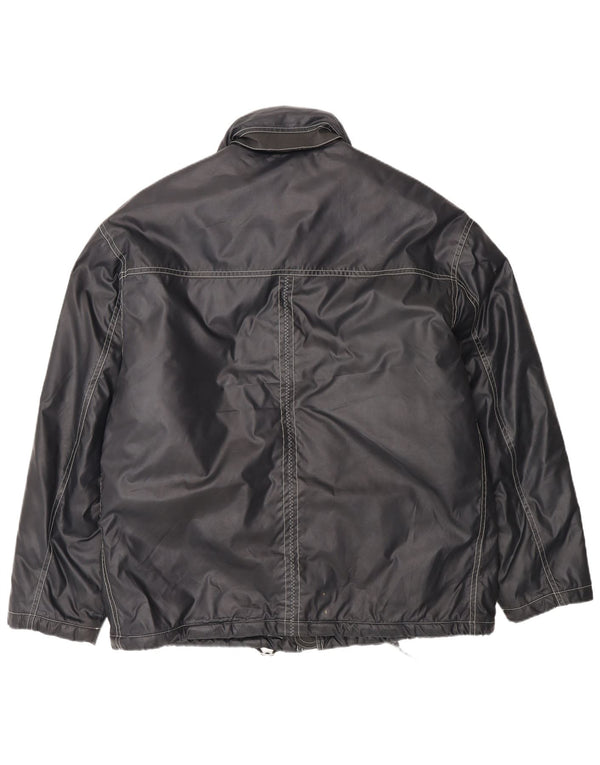 Wampum Chaqueta utilitaria con capucha para hombre UK 42 XL Nylon negro