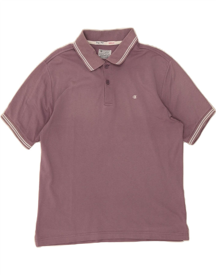 CHAMPION Mens Polo Shirt Medium Purple Cotton Vintage Champion and Second-Hand Champion from Messina Hembry 