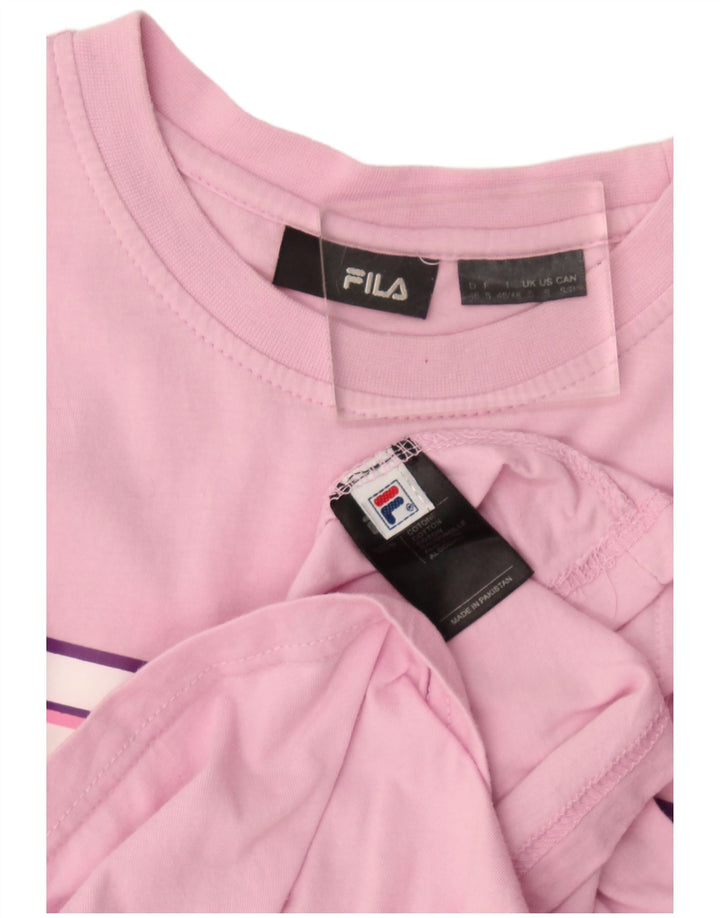 Fila Mens Graphic T-Shirt Top Small Pink