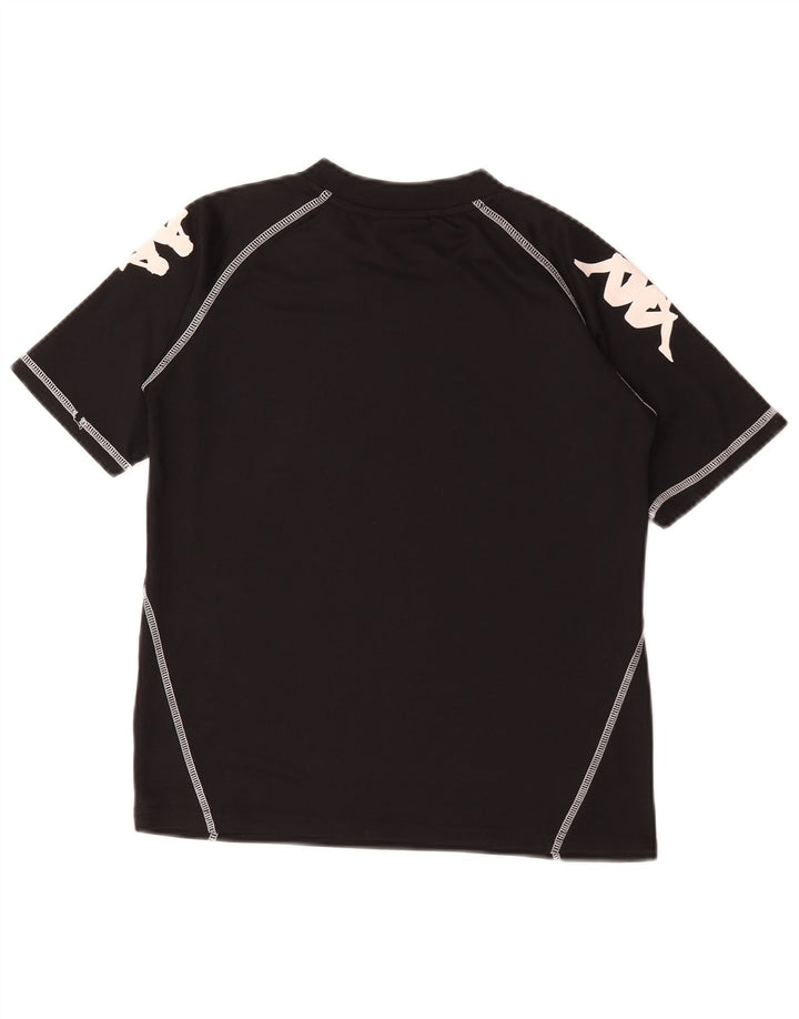 Kappa Boys Graphic T-Shirt Top 11-12 Years Black Polyester