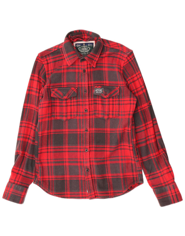 Superdry muška flanelska košulja Lumberjack XL, crveni karirani pamuk