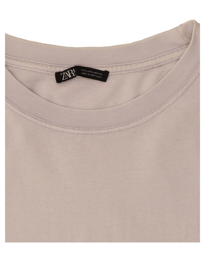 ZARA Mens T-Shirt Top Large Grey Vintage Zara and Second-Hand Zara from Messina Hembry 