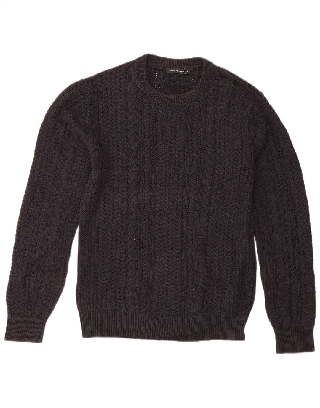 French Connection Mens Crew Neck Jumper Sweater Small Navy Blue Cotton