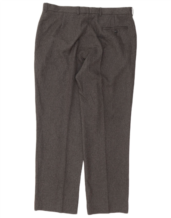 Marks & Spencer Pantaloni drepți pentru bărbați L36 L31 Poliester gri