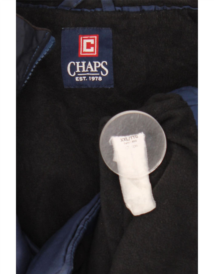 Chaps Mens Windbreaker Jacket UK 44 2XL Navy Blue Colourblock