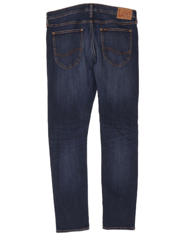 Lee Mens Luke Slim Jeans W34 L32 Navy Blue Cotton