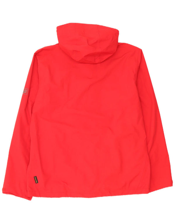 Jaqueta de chuva masculina Jack Wolfskin com capuz Reino Unido 40/42 grande nylon vermelho