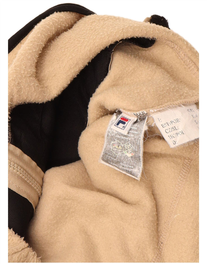 Fila Mens Italia Fleece Jacket UK 36 Small Beige Colourblock Polyester