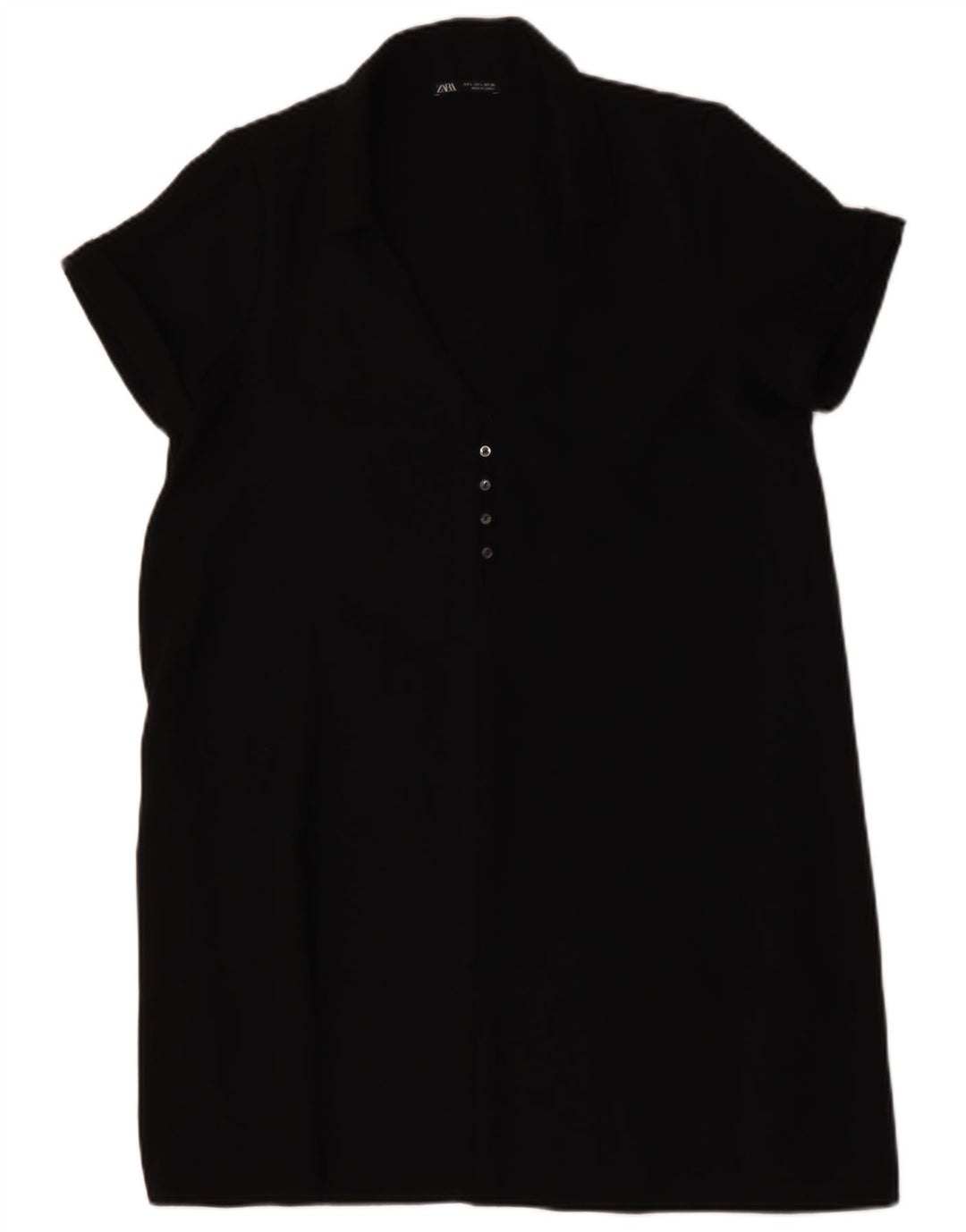 ZARA Womens Shift Dress UK 16 Large Black Polyester