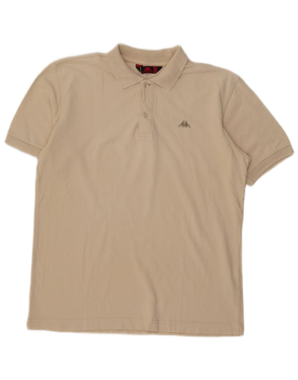Kappa Mens Polo Shirt Medium Beige Cotton