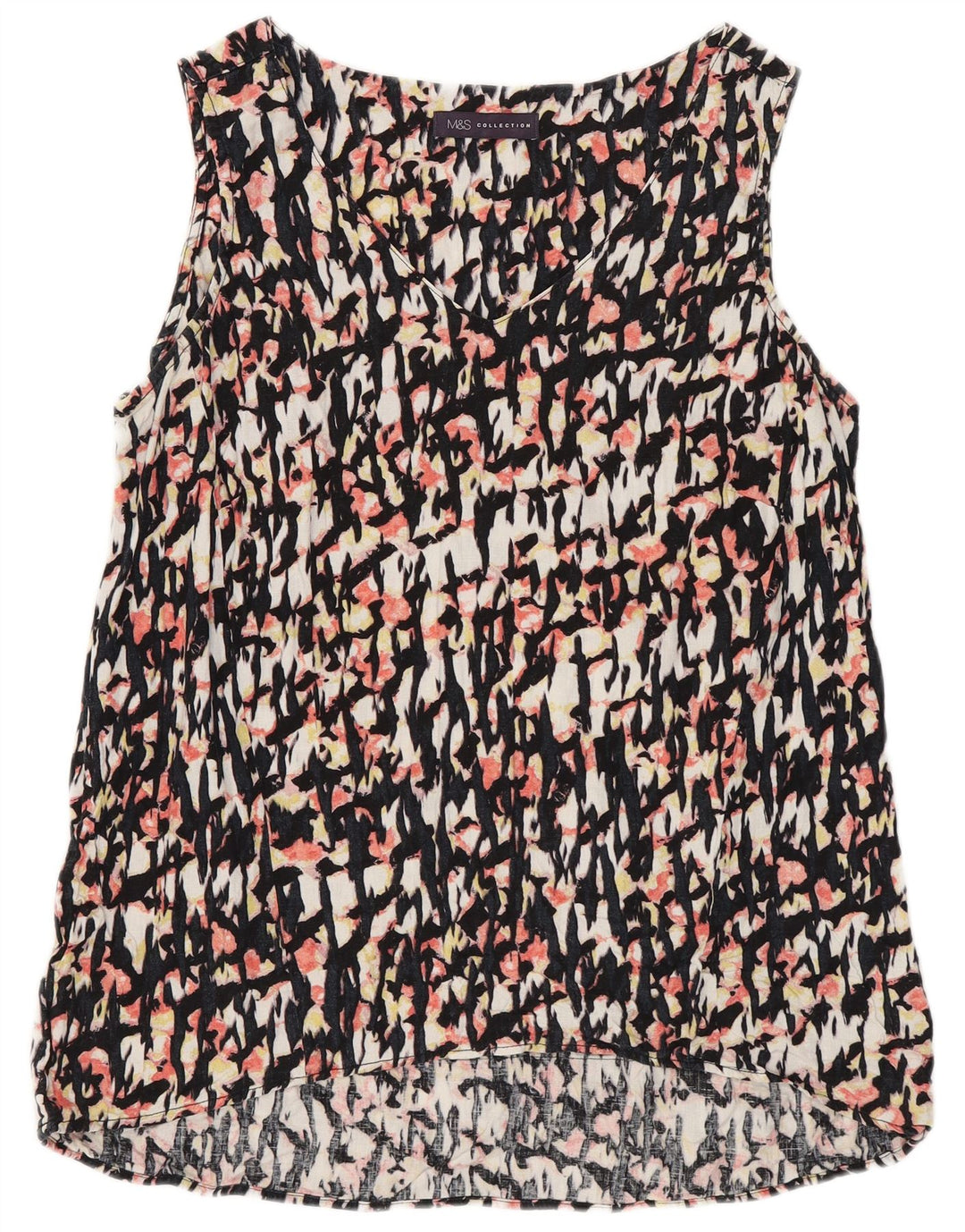 Marks & Spencer Womens Abstract Pattern Blouse Top UK 10 Small Multicoloure