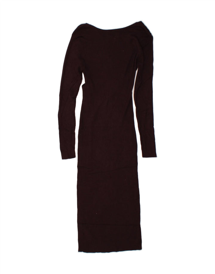 OASIS Womens Long Sleeve Maxi Dress UK 12 Medium Maroon Viscose Vintage Oasis and Second-Hand Oasis from Messina Hembry 