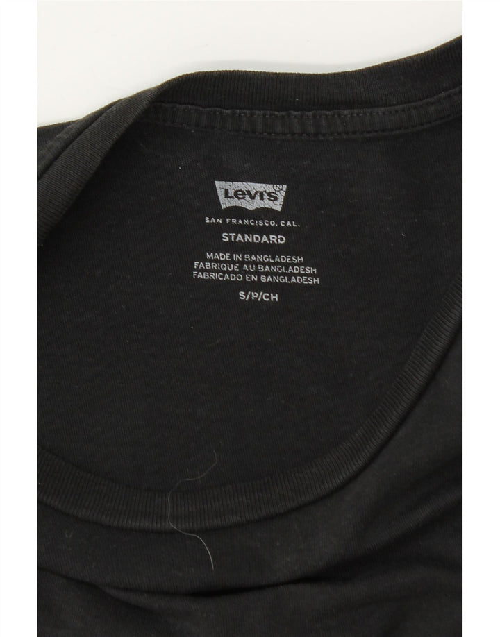 LEVI'S Mens Standard T-Shirt Top Small Black Cotton Vintage Levi's and Second-Hand Levi's from Messina Hembry 