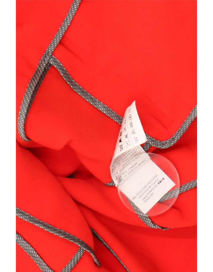 Sisley Womens 4 Button Blazer Jacket UK 10 Small Orange Polyester