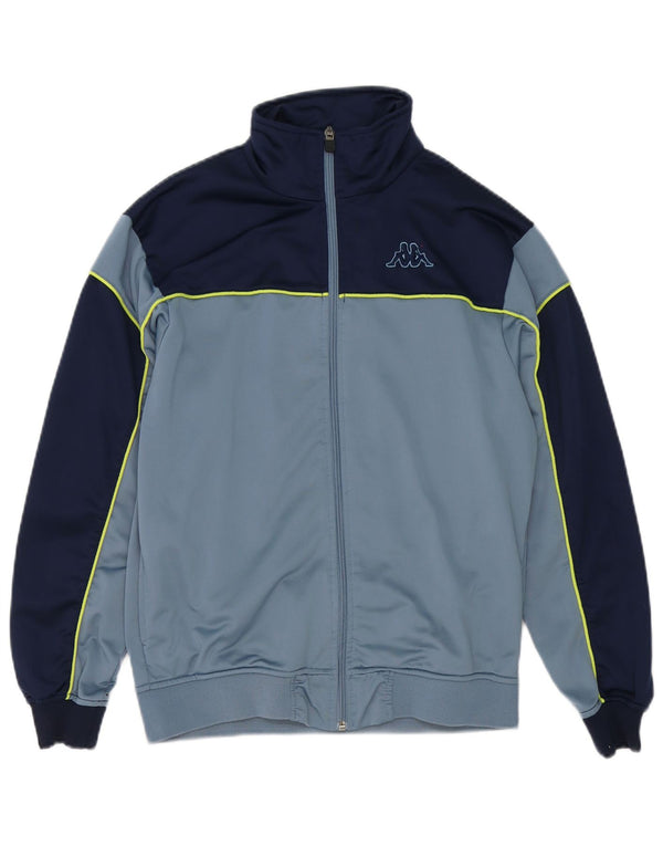 Giacca da tuta da uomo Kappa Small blu in poliestere color block